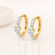 Flora Diamond Hoop Earrings in 9KT Gold | Tvayi