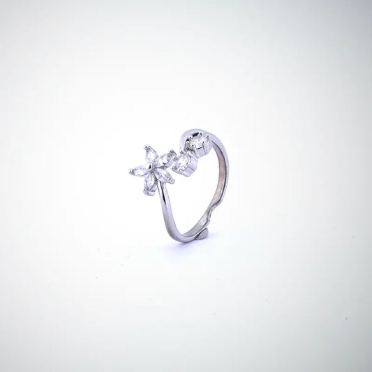 Floral Silver Ring Tvayi