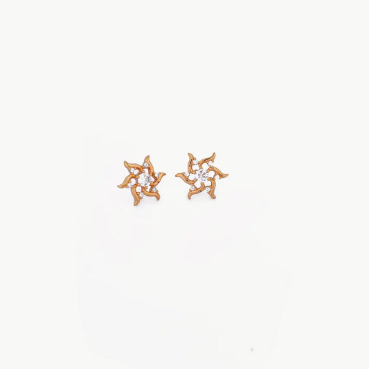 Flower & Round Earrings Tvayi