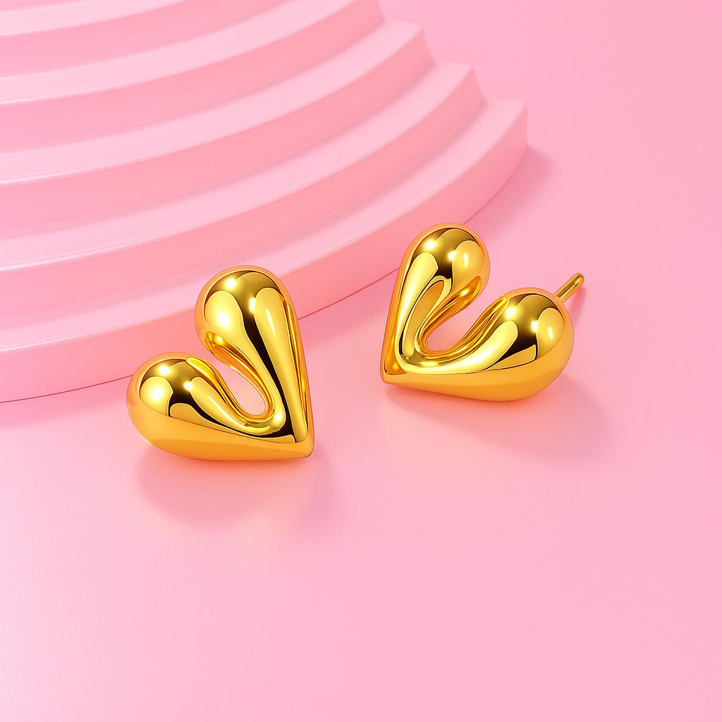 V-Shaped Chunky Earrings | Tvayi