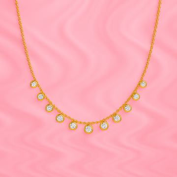 Dainty Zircon Drop Necklace | Tvayi Jewellery