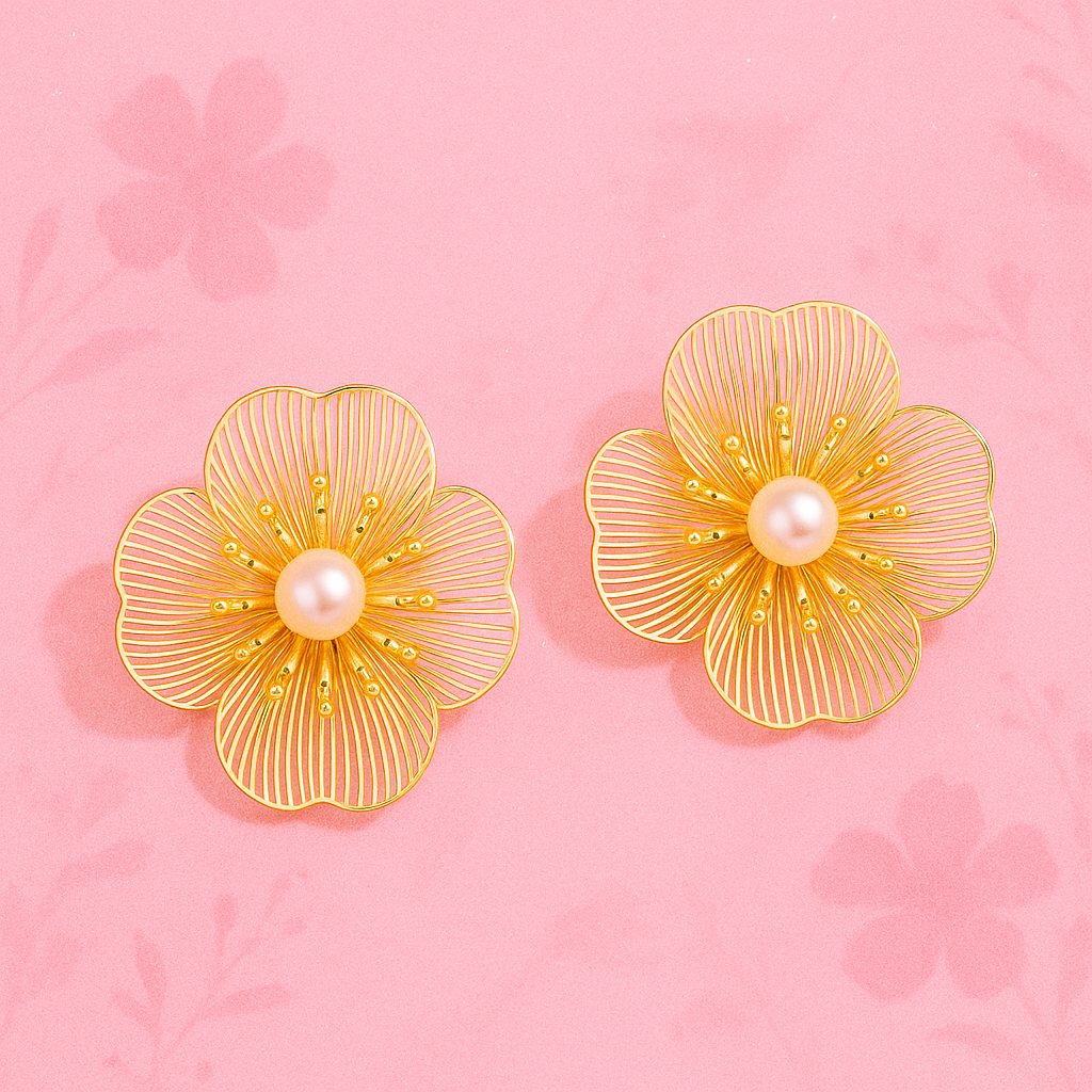 Sunflower Stud Earrings – Anti-Tarnish Demi-Fine Jewellery | Tvayi