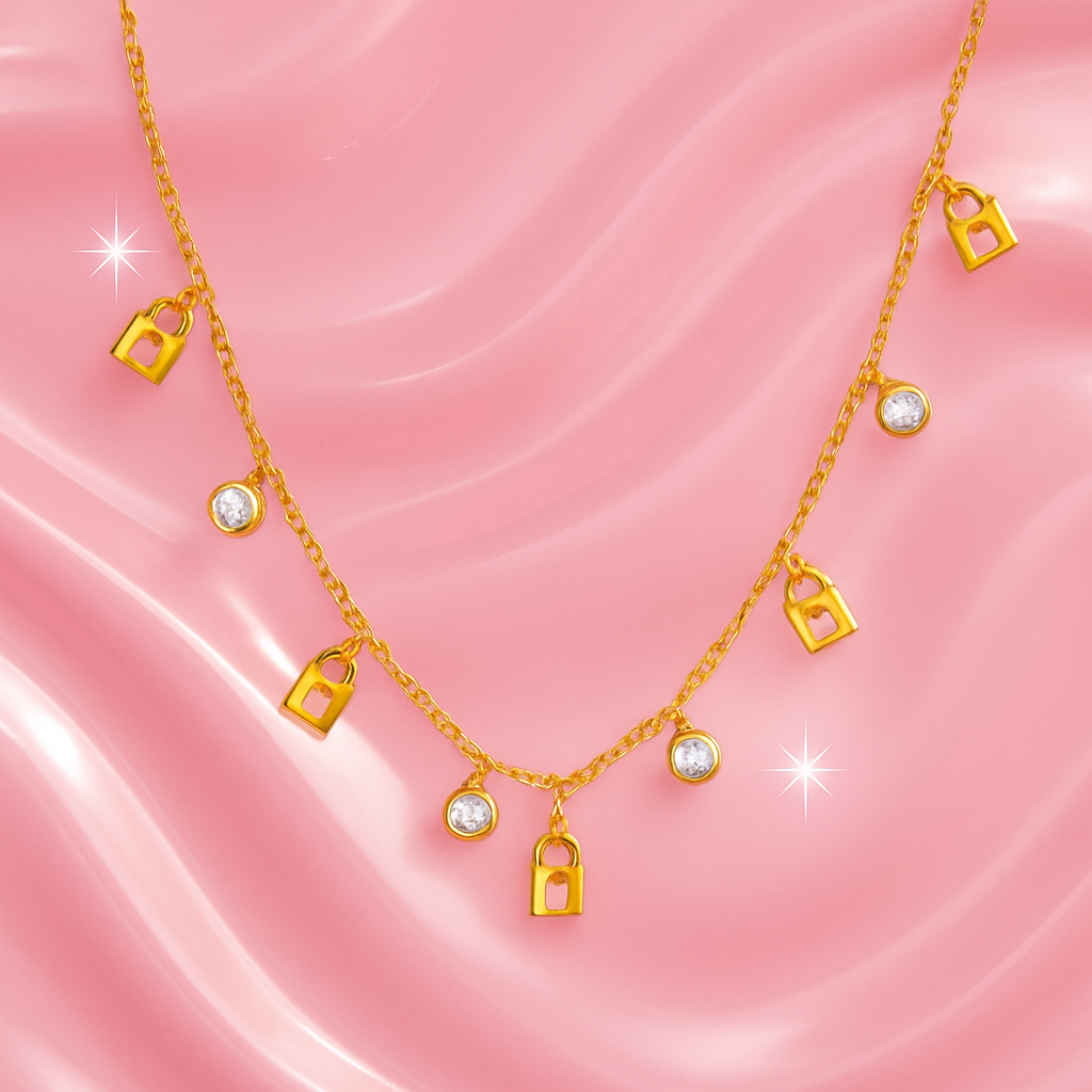 Lock & Shine Charm Necklace | Tvayi