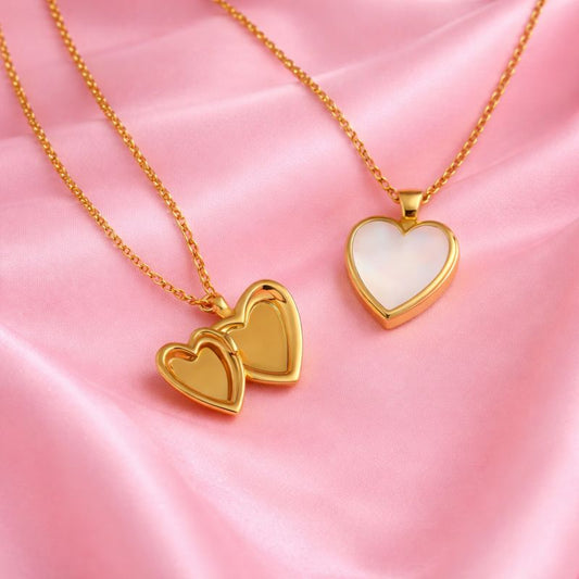 Golden Heart Duo Set – Anti-Tarnish Demi-Fine Jewellery | Tvayi