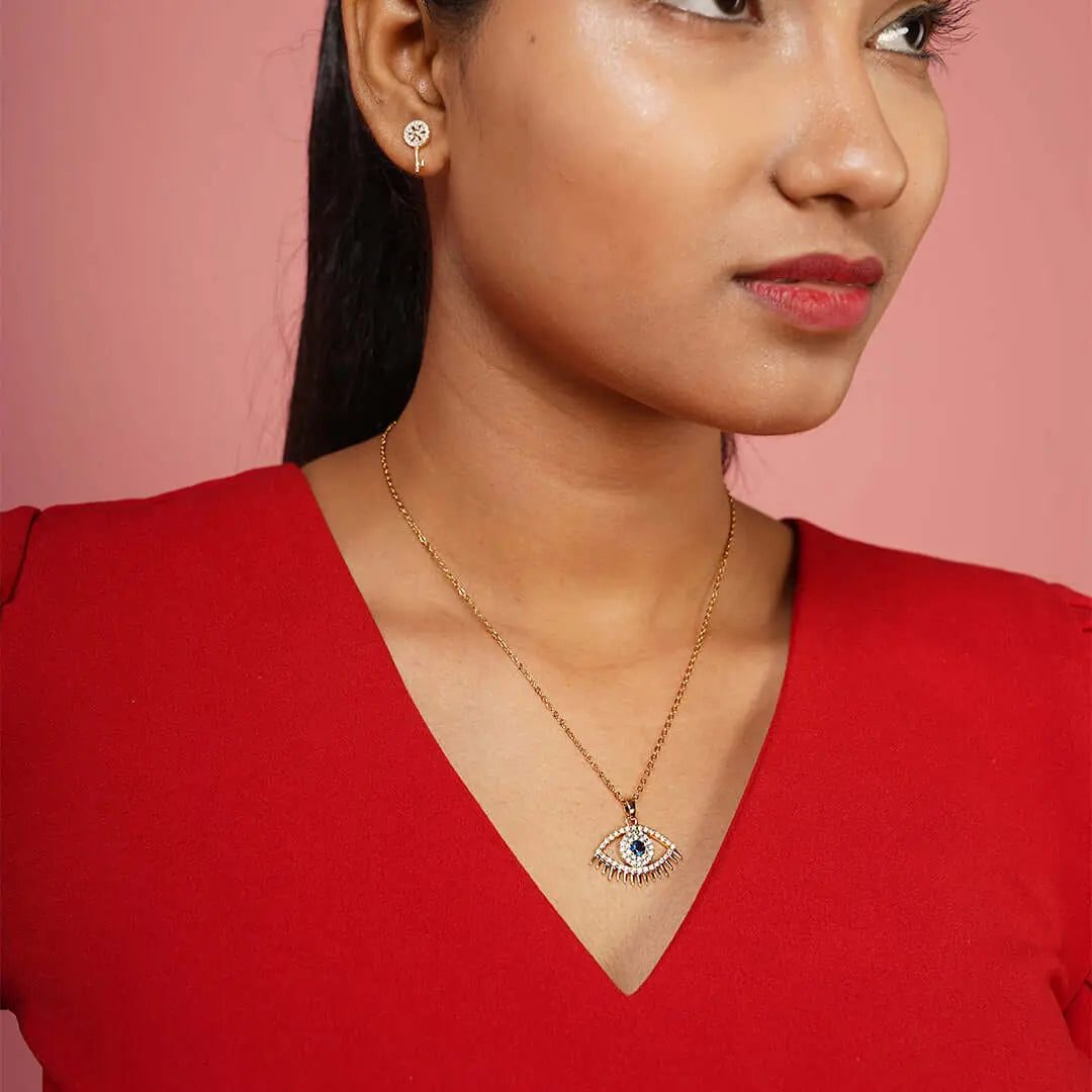 Evil Eye Spark Pendant Necklace | Tvayi