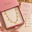Happy Vibes 18K Gold Plated Smiley Charm Necklace premium gifting presentation – TVAYI
