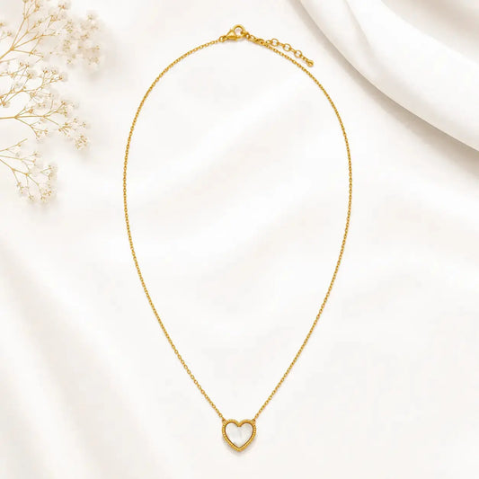 Heart Charm Pendant Necklace – 18K Gold Plated Anti-Tarnish Necklace for Women | Tvayi