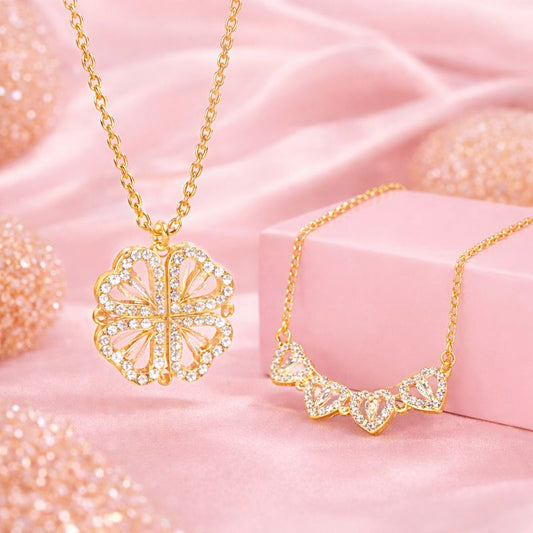 Heart Grace Gold Vermeil Necklace – 18K Gold Plated Demi-Fine Jewellery for Women | Tvayi