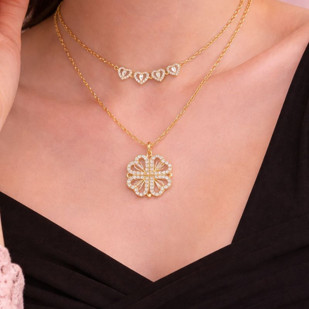 Heart Grace Gold Vermeil Necklace – 18K Gold Plated Demi-Fine Jewellery for Women | Tvayi