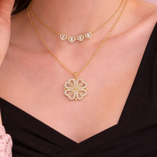 Heart Grace Gold Vermeil Necklace – 18K Gold Plated Demi-Fine Jewellery for Women | Tvayi