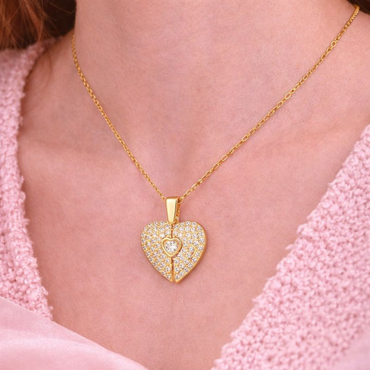 Heartshine Pendant Necklace – 18K Gold Plated | Demi-Fine Jewellery for Women | Tvayi