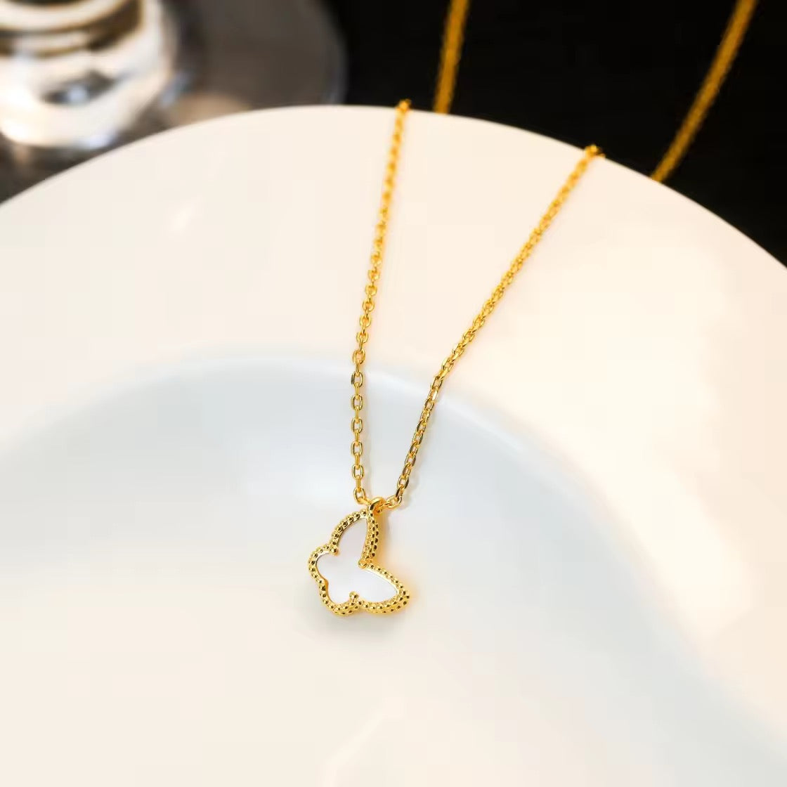 Butterfly Charm Necklace | Tvayi Jewellery