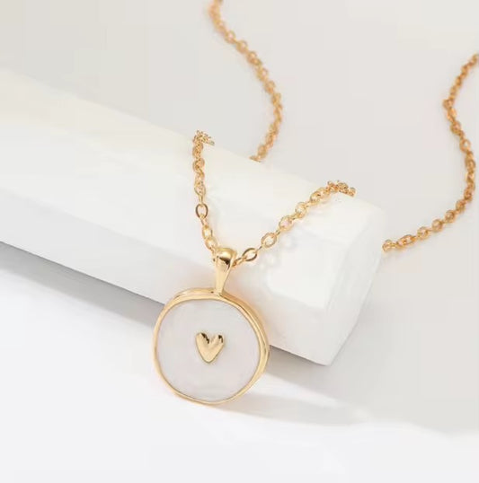 Circular-Shaped with small heart Necklace | Tvayi Jewellery