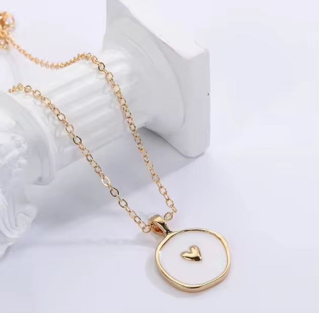 Circular-Shaped with small heart Necklace | Tvayi Jewellery