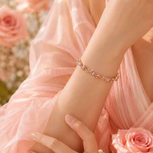 Pink Leaf bracelet
