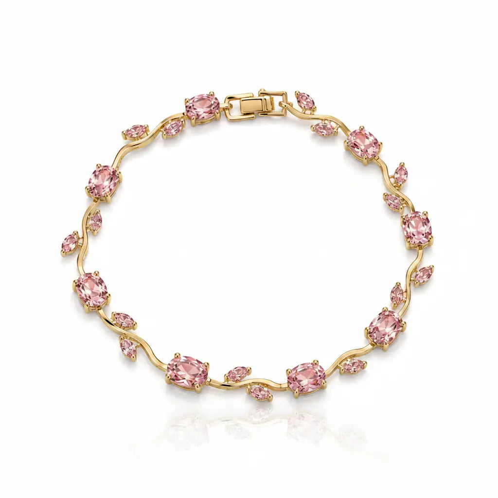 Pink Leaf bracelet | Tvayi