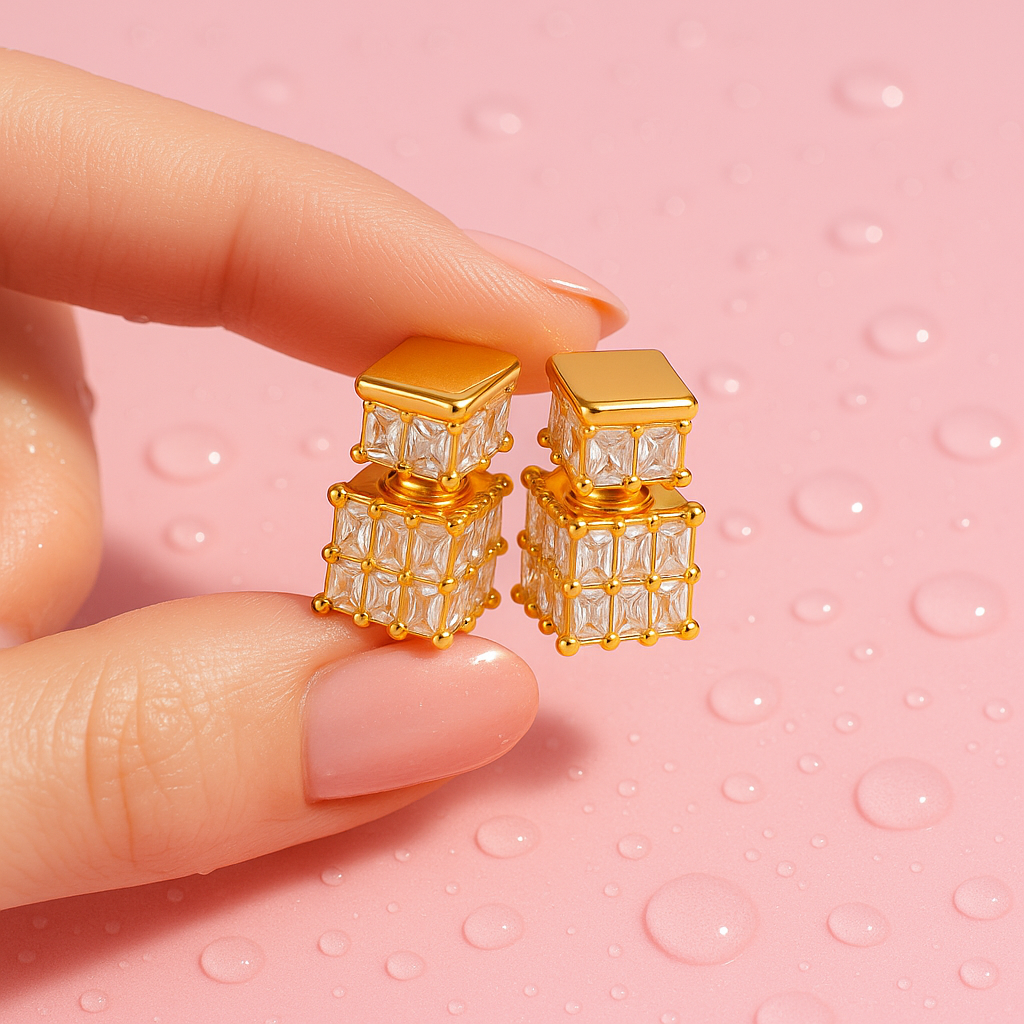 Square zercon Earring | Tvayi