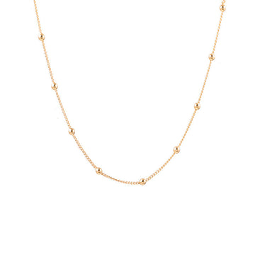 Minimal Gold Bead Necklace