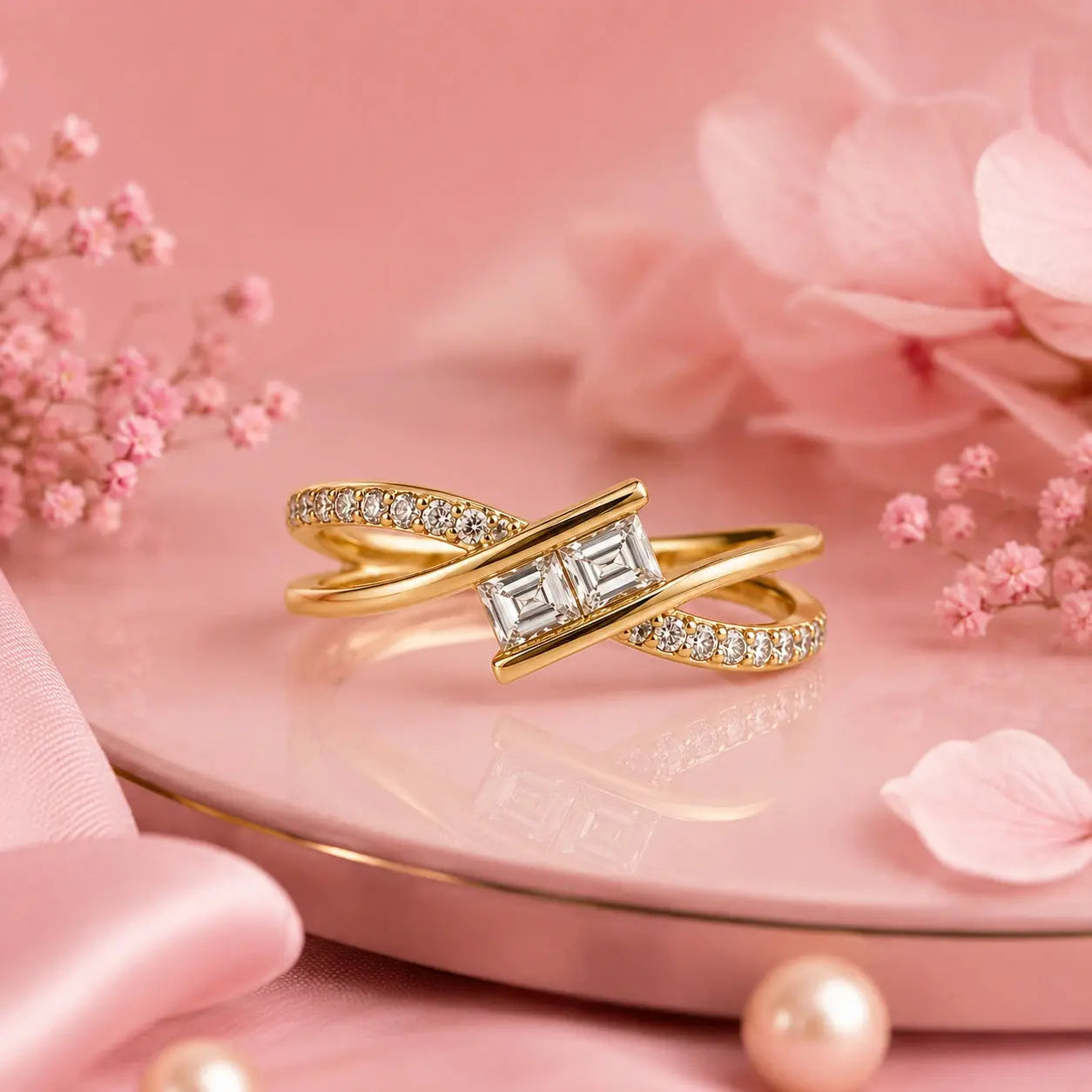Infinity Diamond Wrap Ring – 18K Gold Plated Anti-Tarnish Demi-Fine Ring | Tvayi