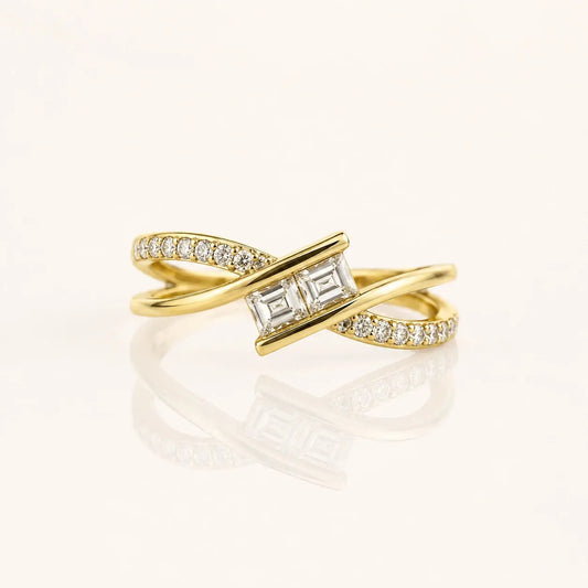 Infinity Diamond Wrap Ring – 18K Gold Plated Anti-Tarnish Demi-Fine Ring | Tvayi