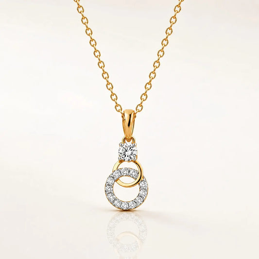 Infinity Duo Lab Grown Diamond Pendant Necklace – 9KT Gold | Tvayi