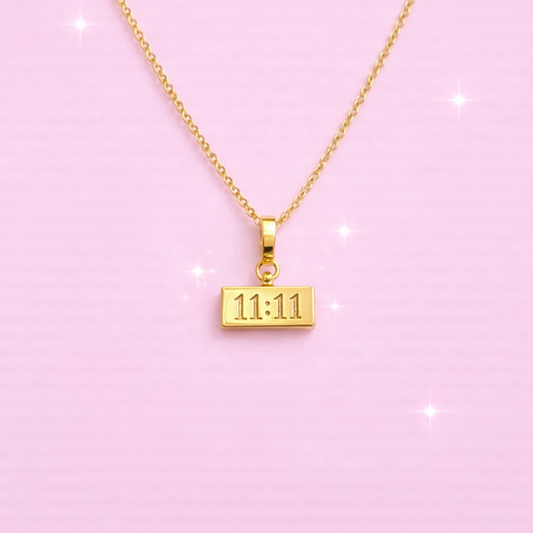 Tvayi 18K Gold Plated 11:11 Pendant Necklace for Women | Demi-Fine Jewellery | Tvayi