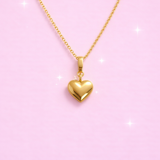 Tvayi 18K Gold Plated Heart Pendant Necklace for Women | Demi-Fine Jewellery | Tvayi