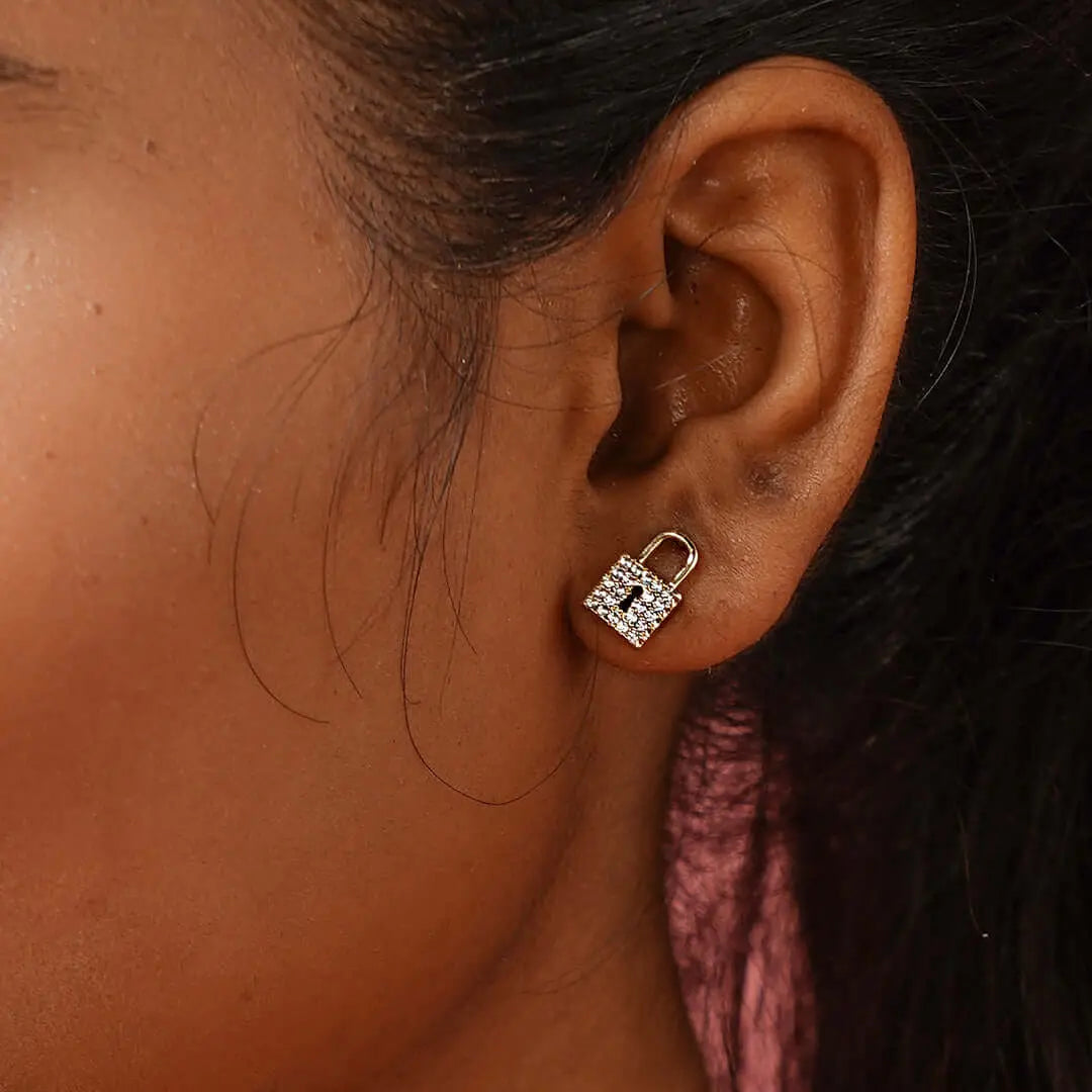 Lock & Key Harmony Earrings | Tvayi