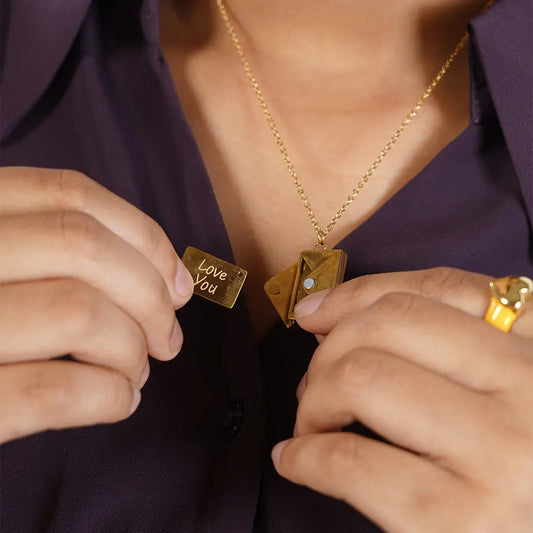 Love Letter Locket Necklace Tvayi