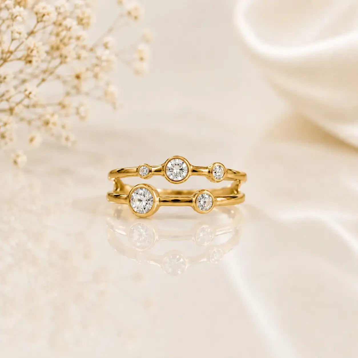 Luna Orbit Anti-Tarnish Ring | Tvayi