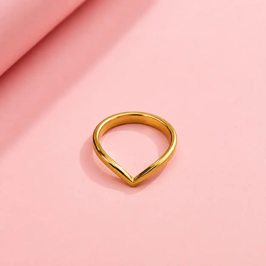Luna V Ring – 18K Gold Plated Minimal Ring Tvayi