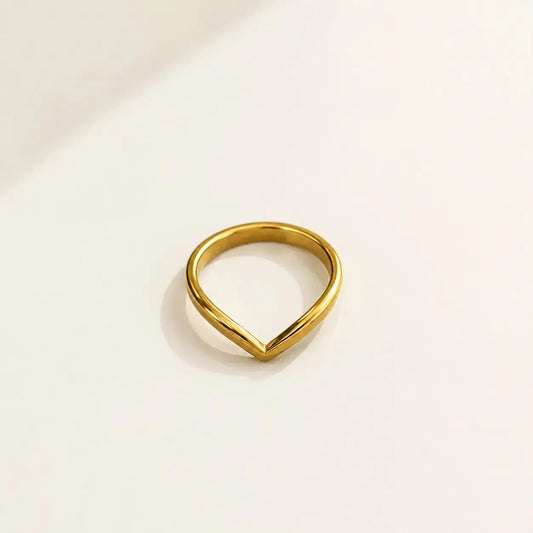 Luna V Ring – 18K Gold Plated Minimal Ring Tvayi
