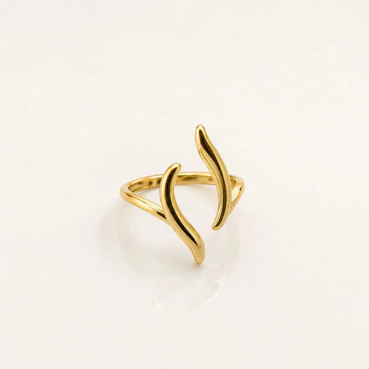 Luna Wave Adjustable Ring Tvayi