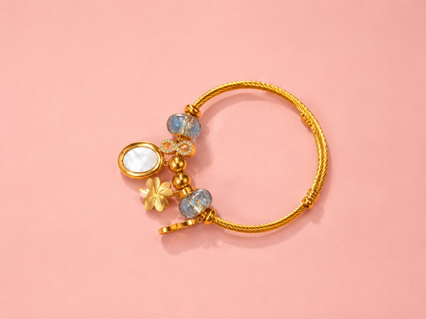 Luxury Charm Bracelet for Women – Gold Plated Elegant Designer Bracelet | Tvayi