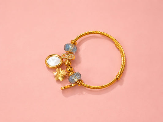 Luxury Charm Bracelet for Women – Gold Plated Elegant Designer Bracelet | Tvayi