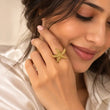 Woman wearing Marina 18K Gold Plated Starfish Statement Ring – TVAYI