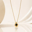 Midnight Teardrop Pendant Necklace | Tvayi