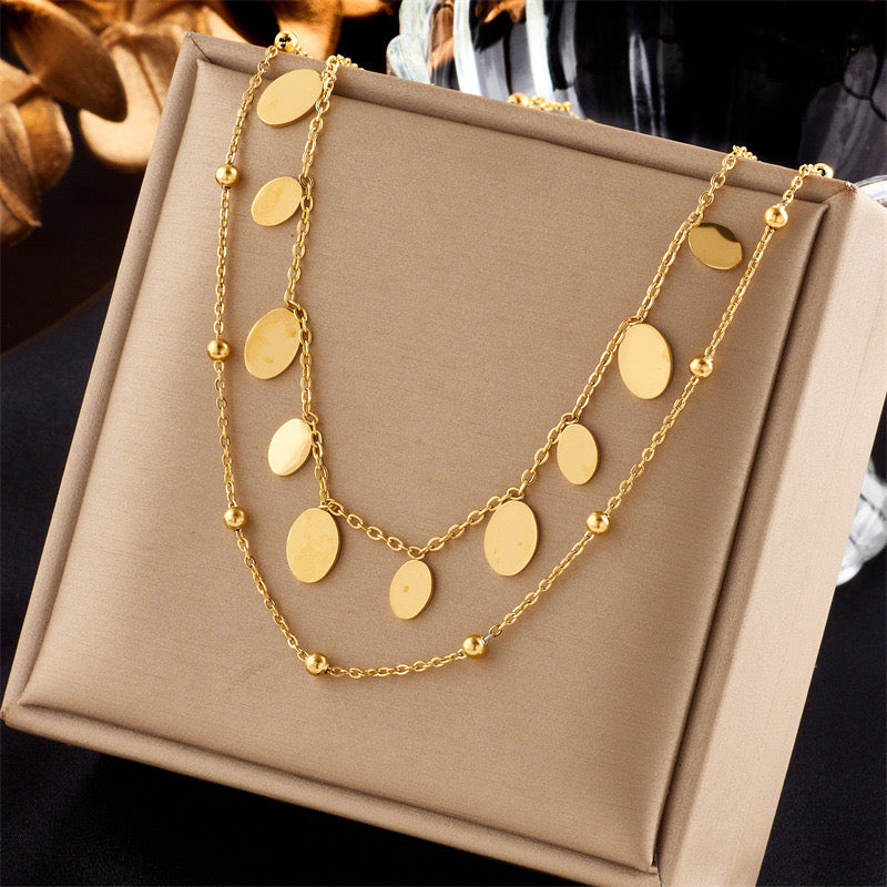Minimal Gold Bead Chain Necklace | 18K Gold Vermeil Demi-Fine Jewellery | Tvayi