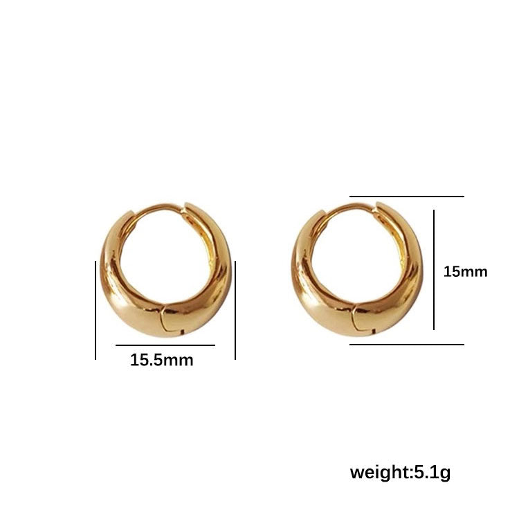 Minimal Gold Hoop Earrings for Women | 18K Gold Plated Demi-Fine Jewellery | Tvayi