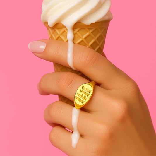 11:11 Manifestation & Good Luck Gold Ring | Tvayi
