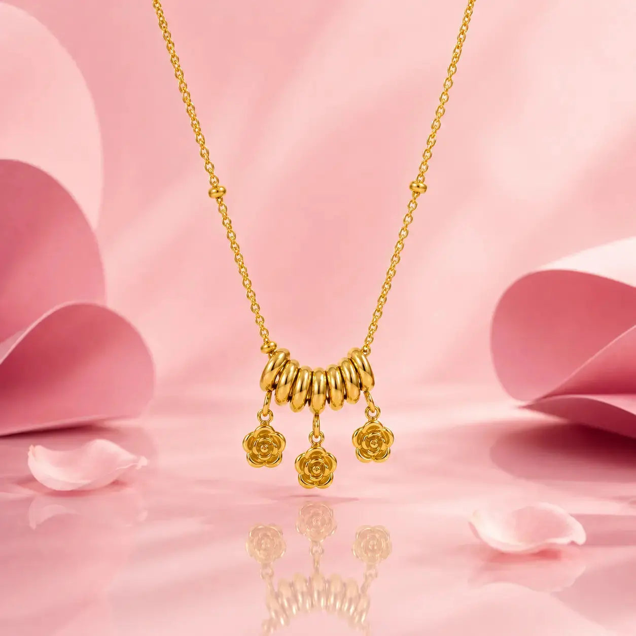 Roselle Bloom Charm Necklace | Tvayi