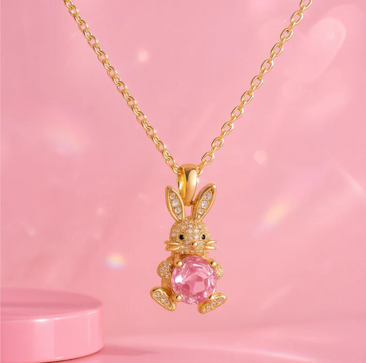 18K Gold Plated Bunny Blush Pendant – Demi-Fine Jewellery | Tvayi