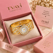 Seraphina 18K Gold Plated Crystal Bracelet Watch in premium pink TVAYI gift box – TVAYI
