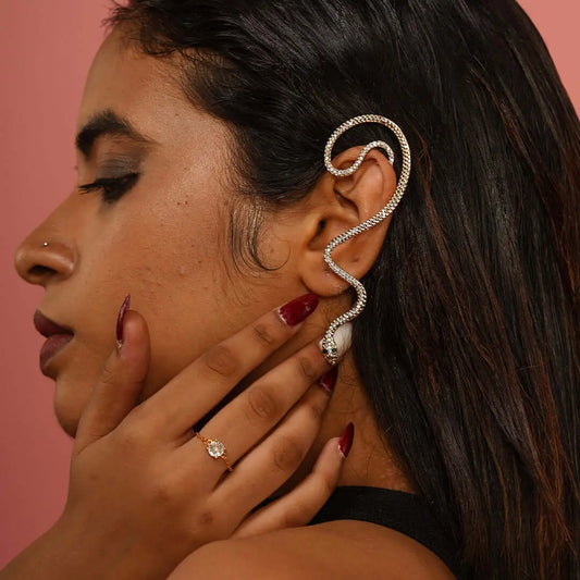 Serpentine Statement Earring | Tvayi