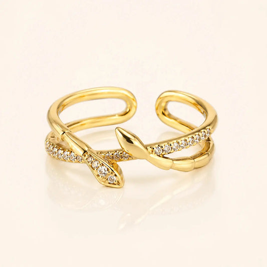 Serpentine Spark Adjustable Ring | Tvayi
