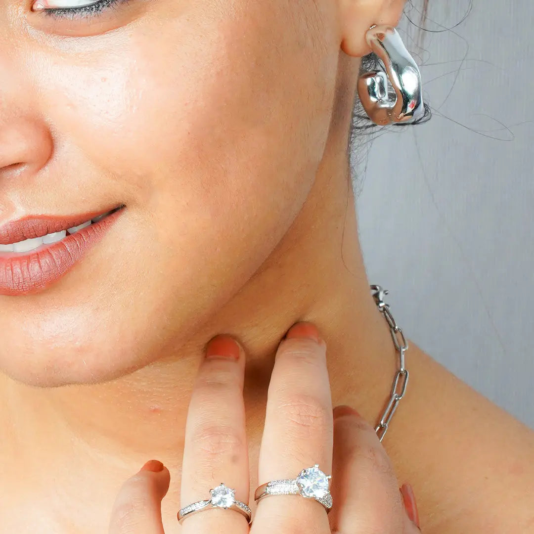 Short Hoops Earrings | Tvayi Jewellery
