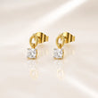 Solitaire Charm Diamond Drop Earrings in 9KT Gold | Tvayi