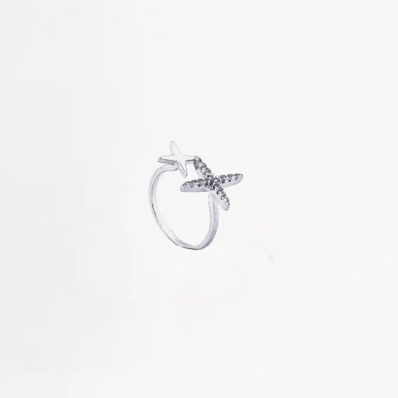 Star Shaped Adjustable Finger Ring | Tvayi Jewellery