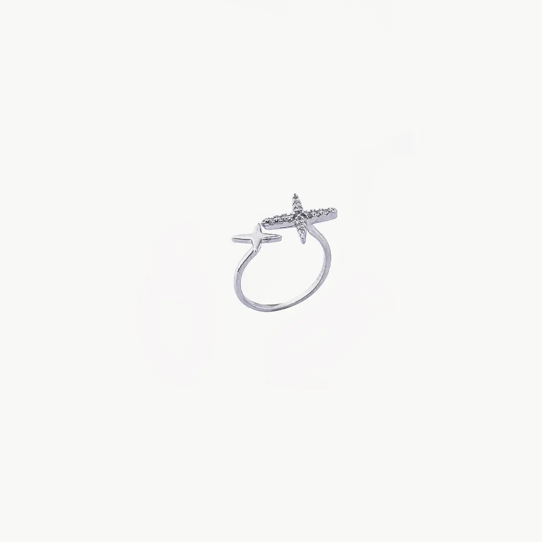 Star Shaped Adjustable Finger Ring | Tvayi Jewellery