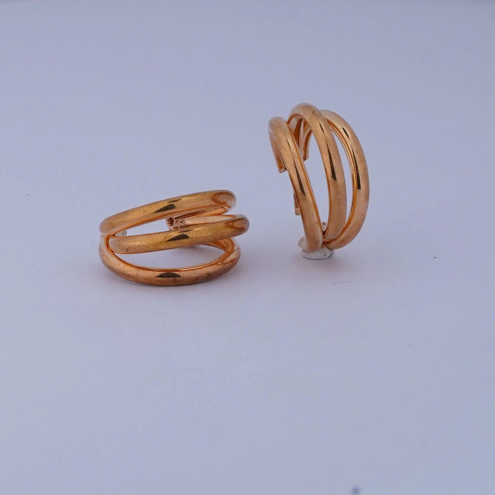 Bold Triple Hoop Earrings | Tvayi Jewellery